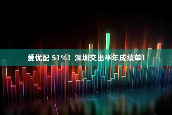 爱优配 51%！深圳交出半年成绩单！
