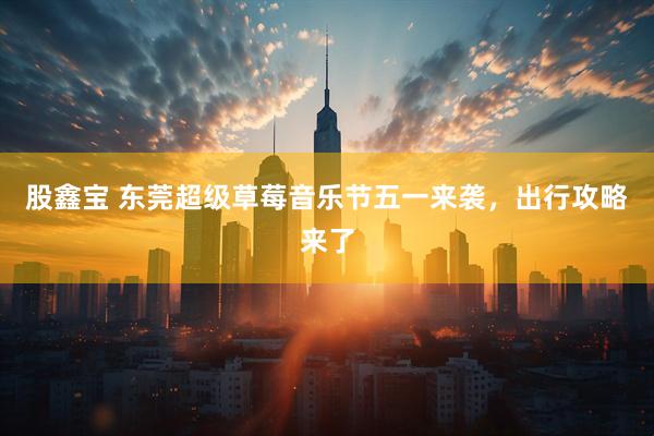 股鑫宝 东莞超级草莓音乐节五一来袭，出行攻略来了